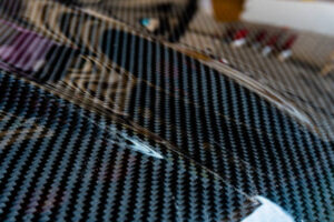 Material of composite product dark carbon fiber